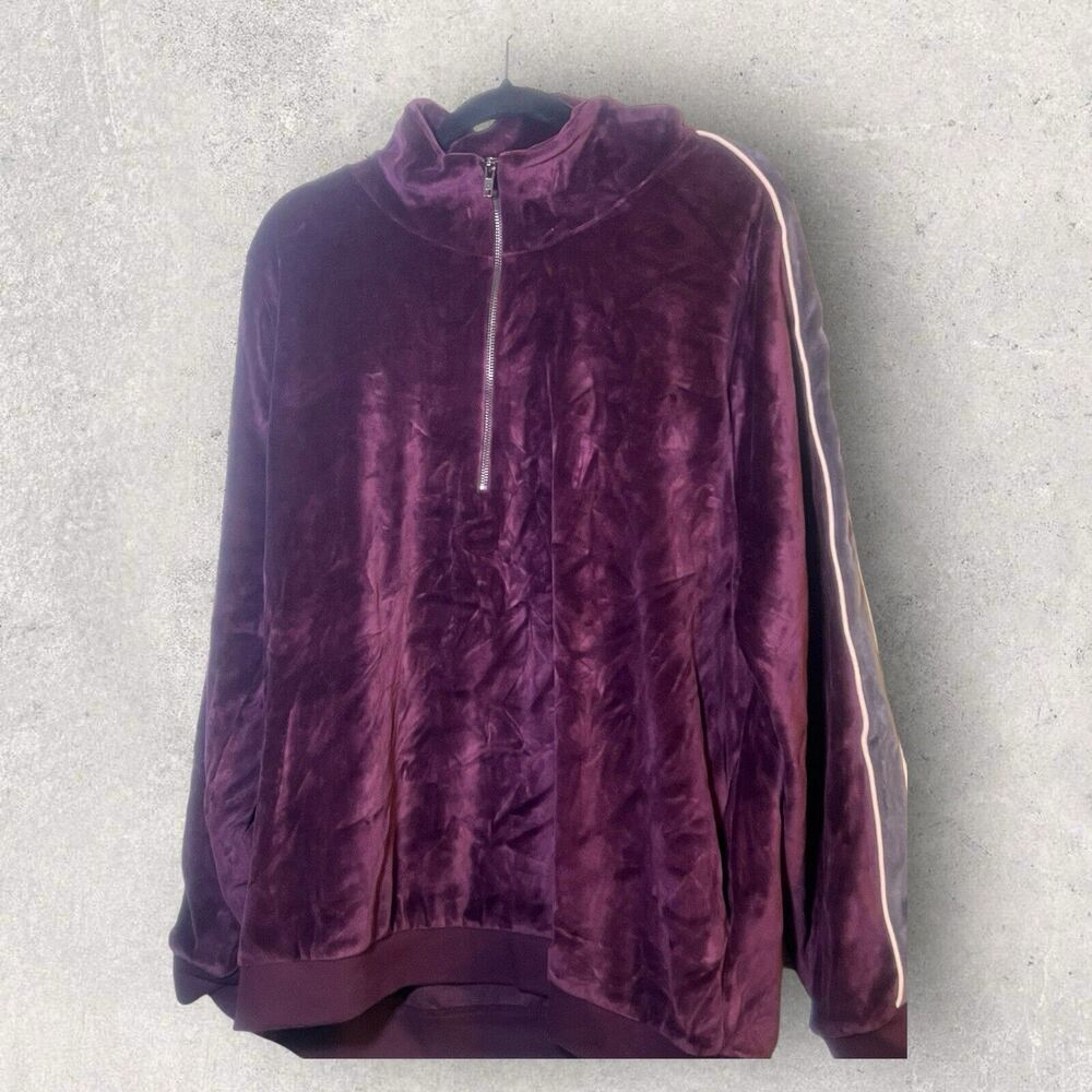 Fabletics Maroon Velour Sweatsuit, 3x - Picture 2 of 13